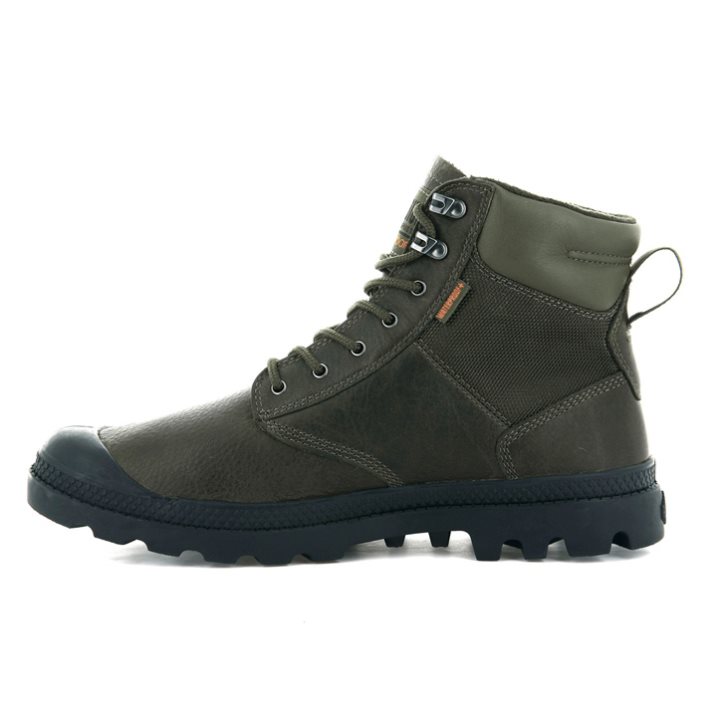 Bottes Palladium Pampa Shield WP+ LTH Femme Vert Olive | FR ZMB312E